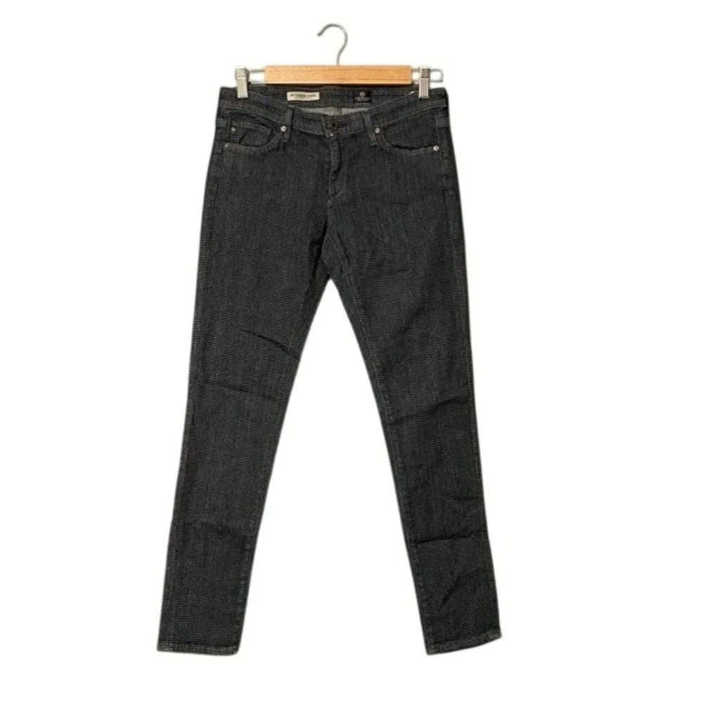 AG Adriano‎ Goldschmied Skinny Jeans Gray Houndstooth Stretch Denim 28